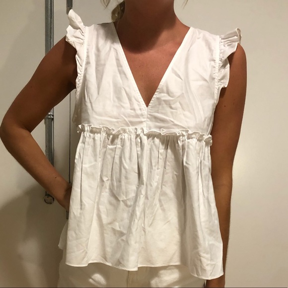 Zara Tops - Zara white peplum top